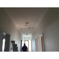 Water damaged ceiling in Weston Canberra - Caused by a leaking hot water system in the roof.