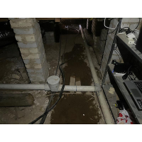 Water under house in Belconnen - Caused by a broken plastic storm water pipe