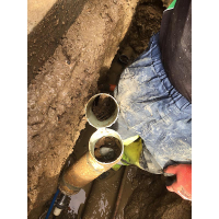 The stormwater drain was full of hardened cement slurry that could not be cleared with a jetter  In Amaroo Canberra