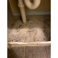 We had to find a water leak under this tub in Chisholm Canberra