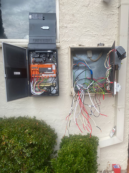 1 b Water damaged switch board Hawker Belconnen. The entire board had to be replaced